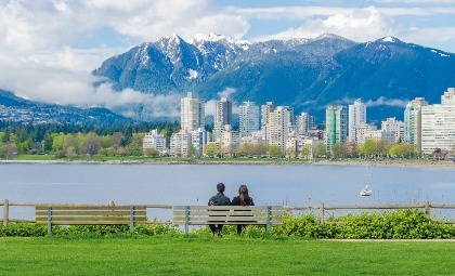 De natuur en de stad van Vancouver